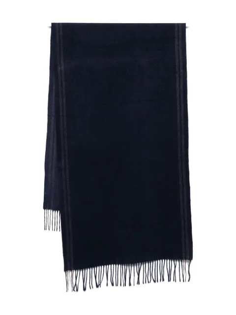 Brunello Cucinelli striped fringed scarf
