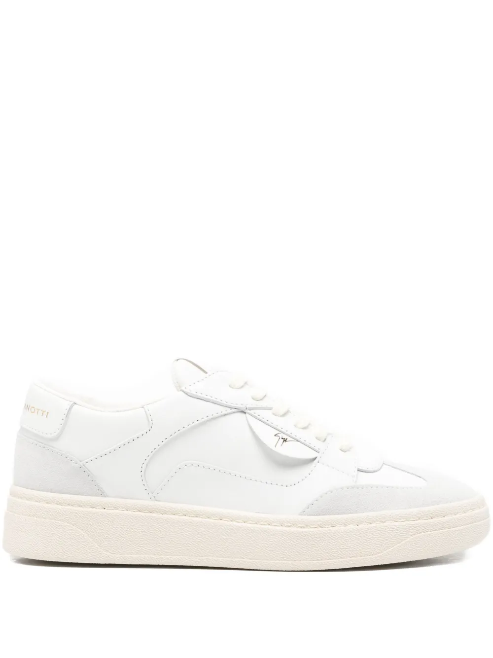 Giuseppe Zanotti leather panelled sneakers White