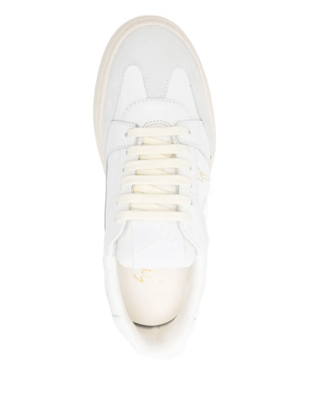 Giuseppe Zanotti leather panelled sneakers White