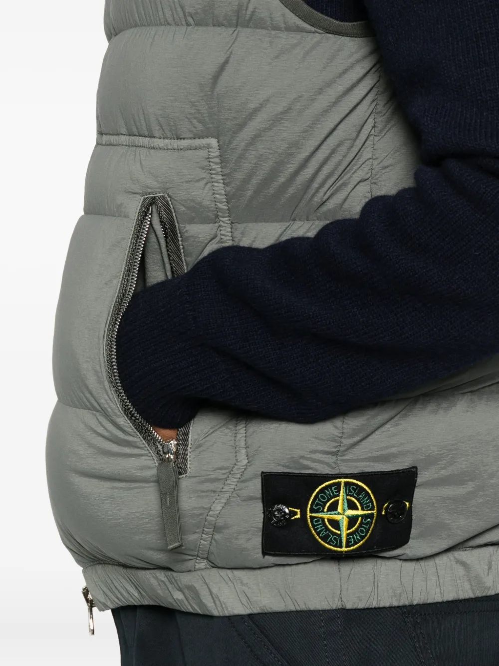 Stone Island Seamless Tunnel quilted gilet Groen