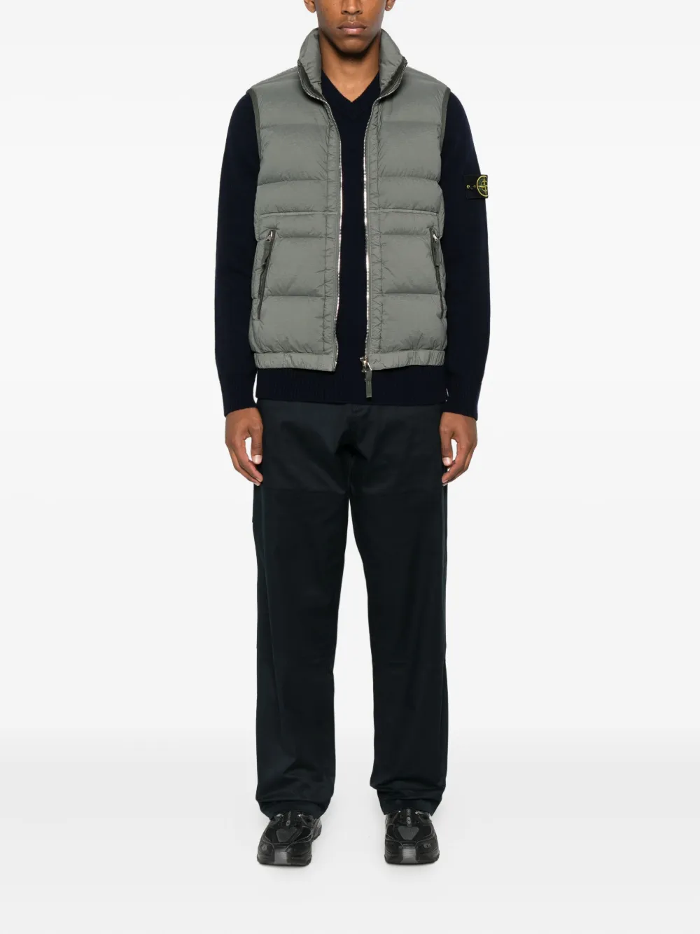 Stone Island Seamless Tunnel quilted gilet Groen