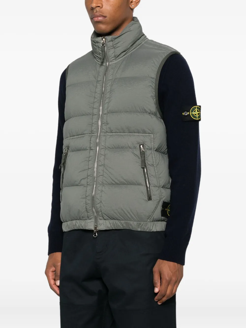 Stone Island Seamless Tunnel quilted gilet Groen