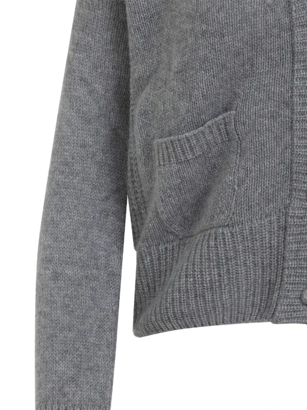 Ermanno Scervino レースフロントカーディガン グレー美品 Ermanno Scervino レースフロントカーディガン グレー美品