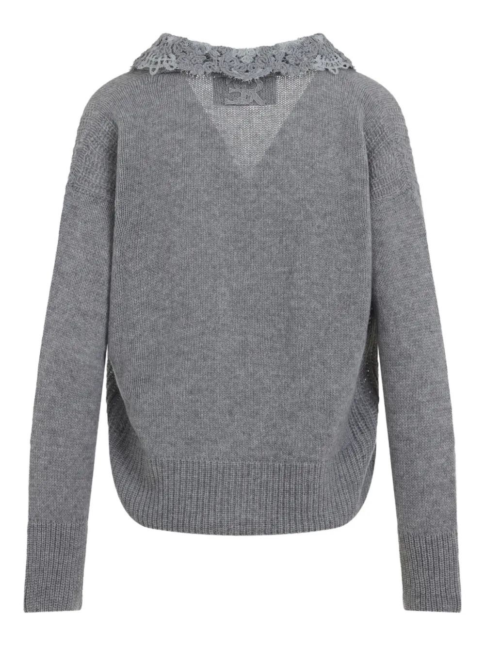 Ermanno Scervino Vest met afwerking van kant Grijs
