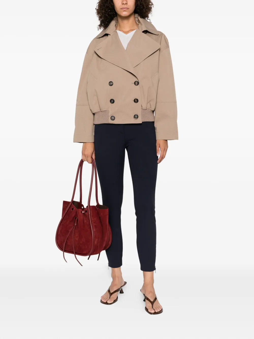 ETRO zip-detailing skinny trousers Blauw
