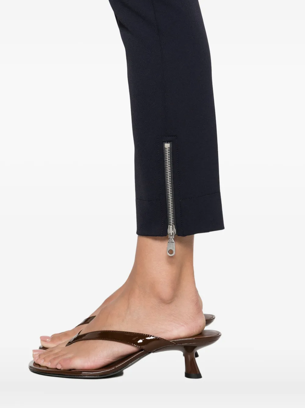 ETRO zip-detailing skinny trousers Blauw