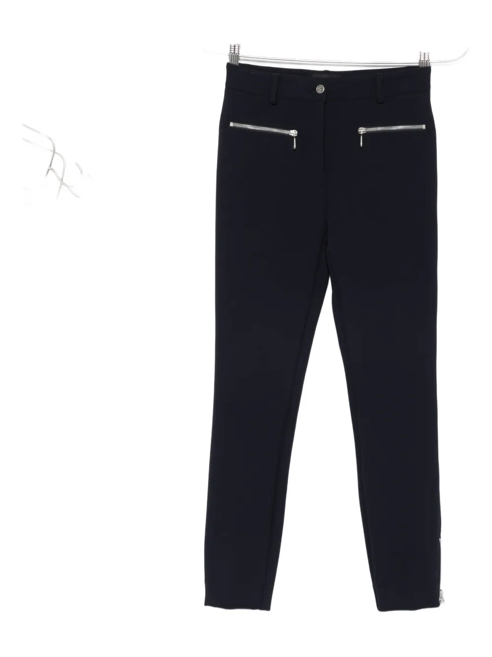 ETRO zip-detailing skinny trousers Blauw