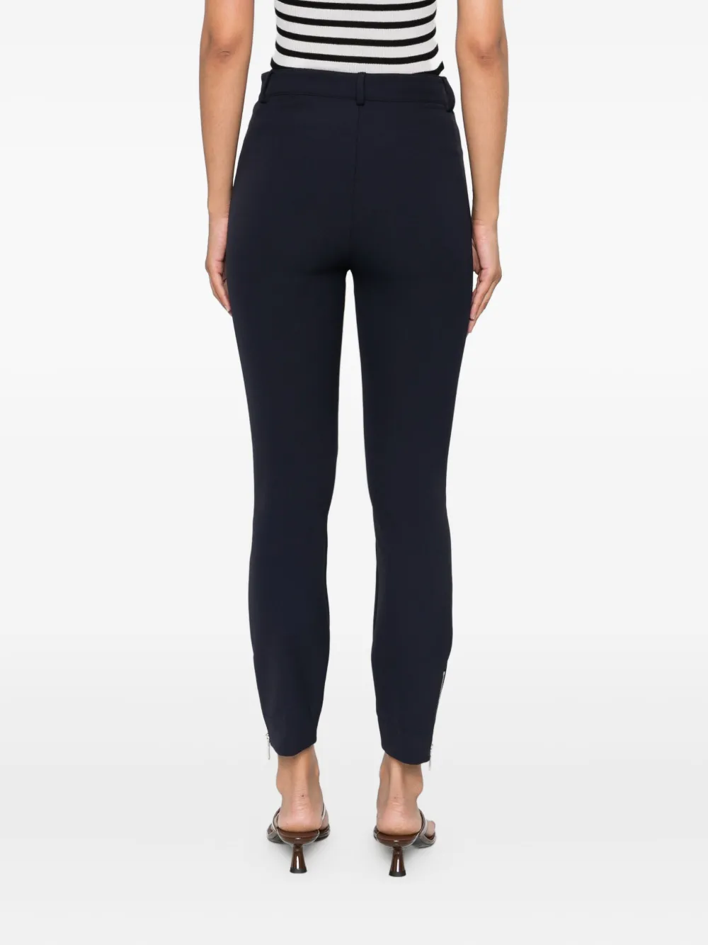 ETRO zip-detailing skinny trousers Blauw
