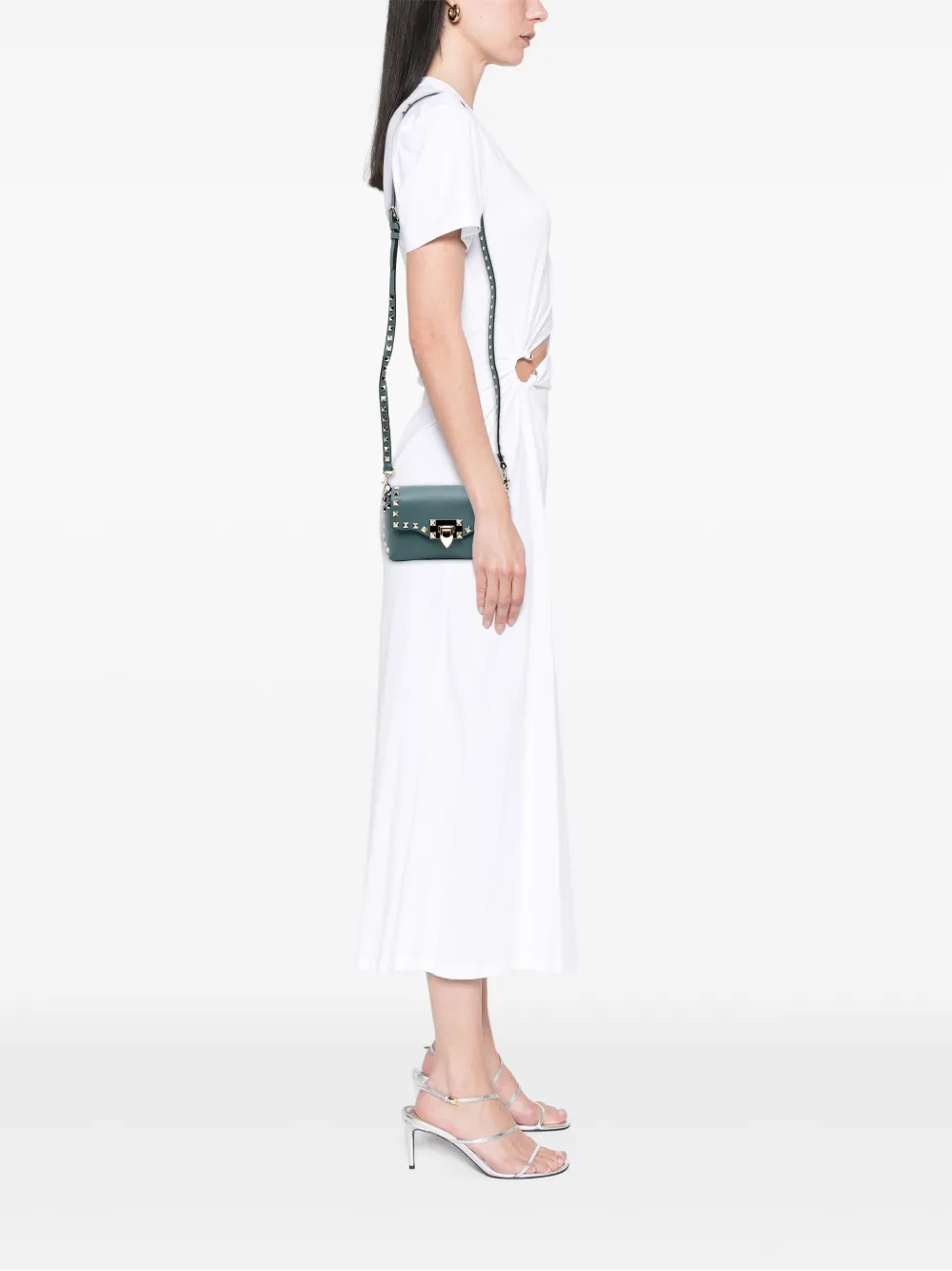 Valentino Garavani Pre-Owned 2018-2025 Mini Leather Rockstud Flap crossbody bag | Pre-Owned | Image 2