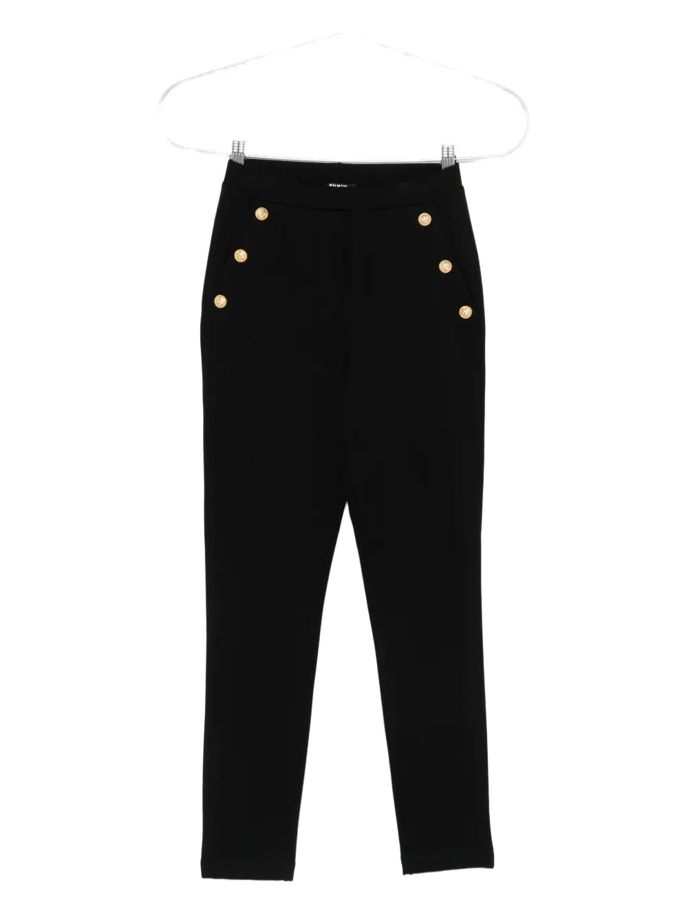 Balmain Kids button-detail trousers Zwart