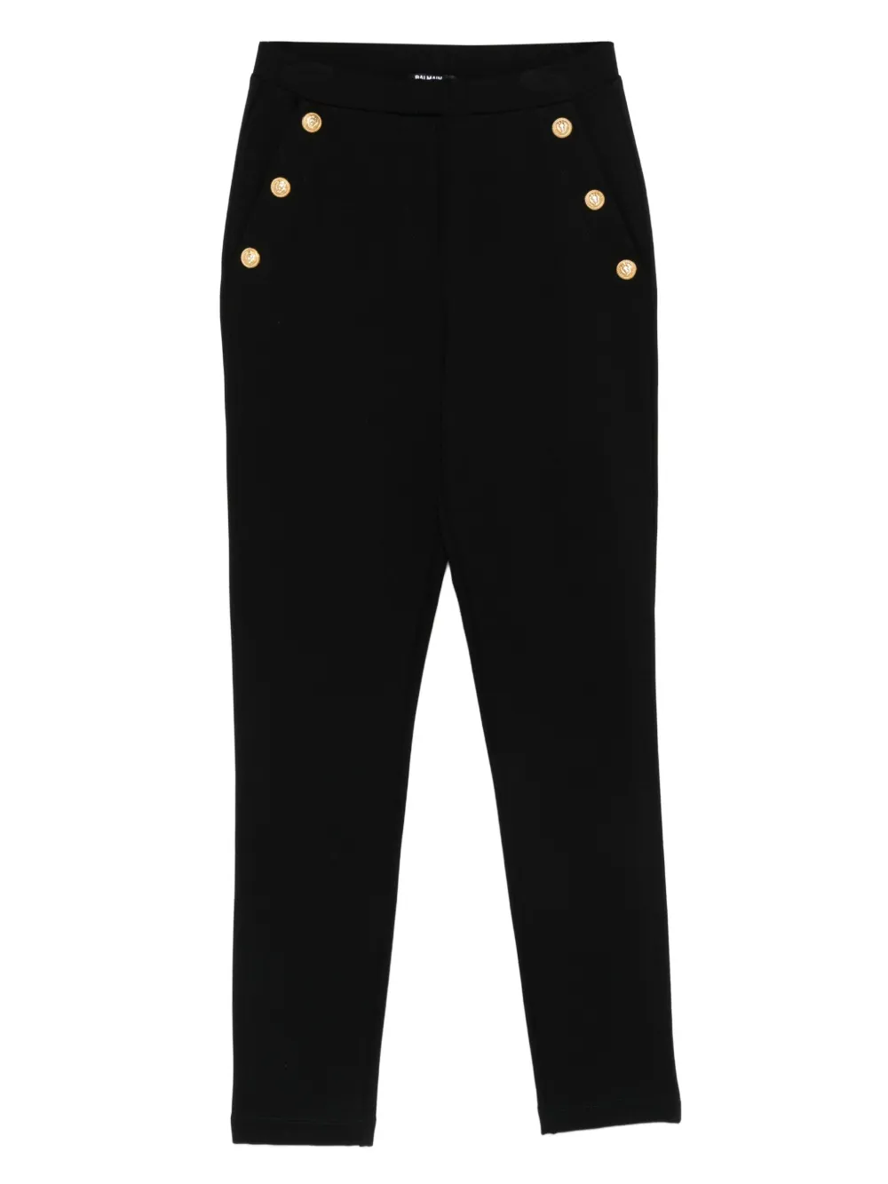 Balmain Kids button-detail trousers Zwart