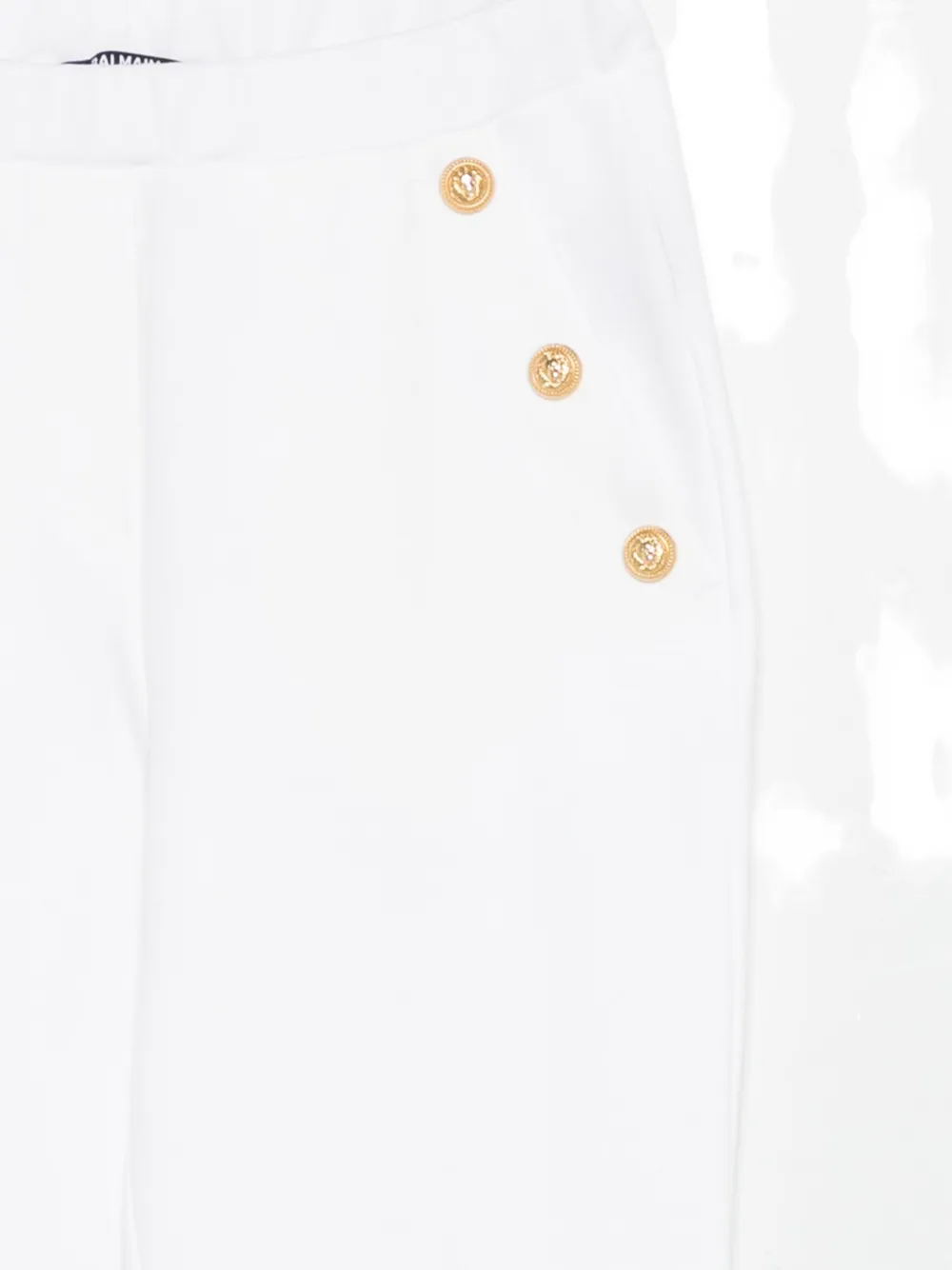 Balmain Kids Broek met knoopdetail Wit