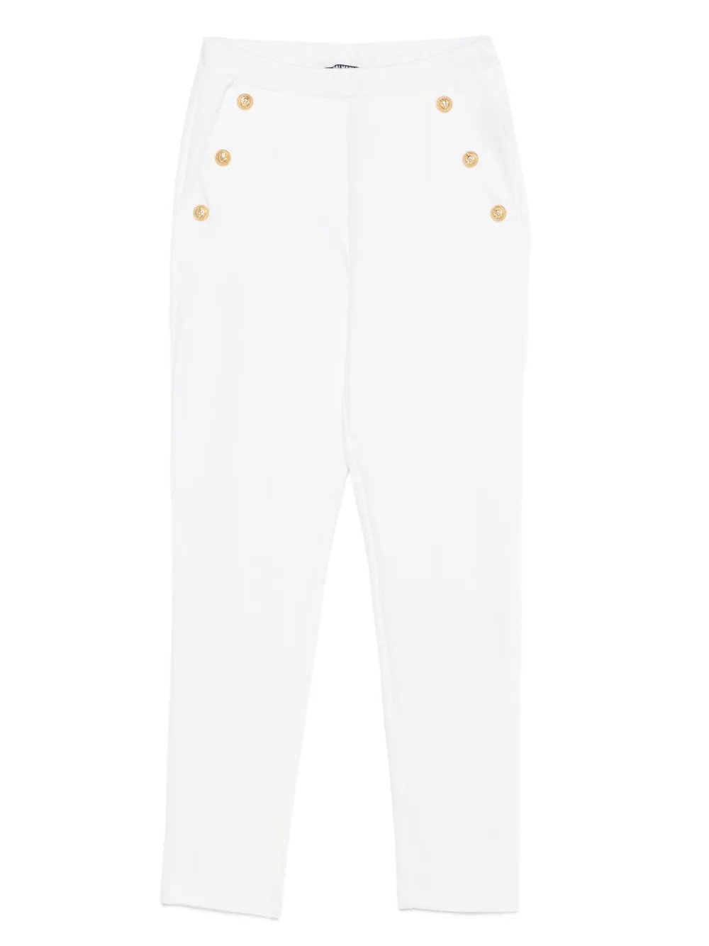 Balmain Kids button-detail trousers Wit