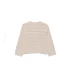 Brunello Cucinelli striped open-knit sweater - Neutrals