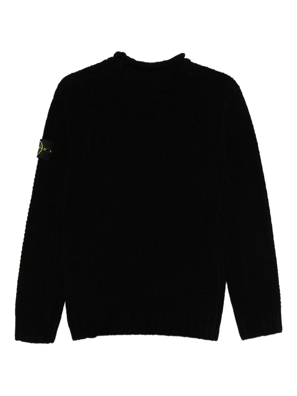 Stone Island logo-badge sweater Zwart