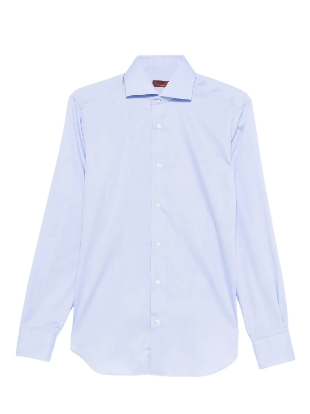 Barba button-fastening cotton shirt Blauw