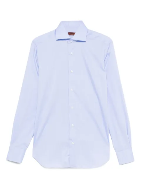 Barba button-fastening cotton shirt