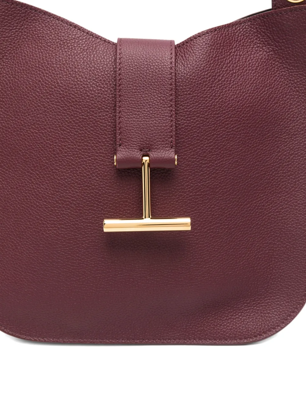 TOM FORD Kleine leren schoudertas met T-bar Rood