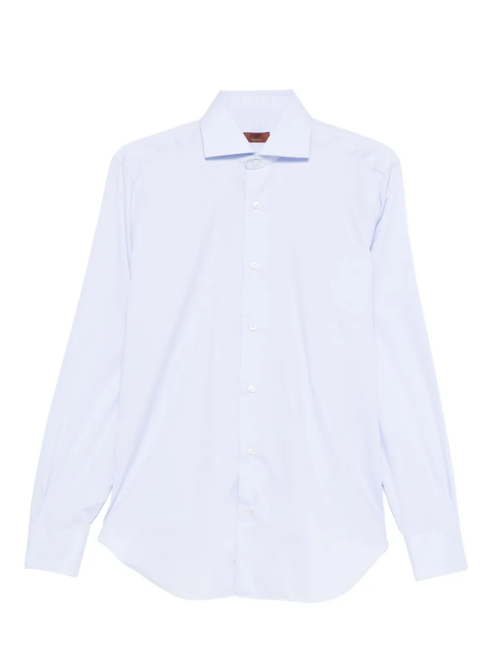 Barba button-fastening cotton shirt Blauw
