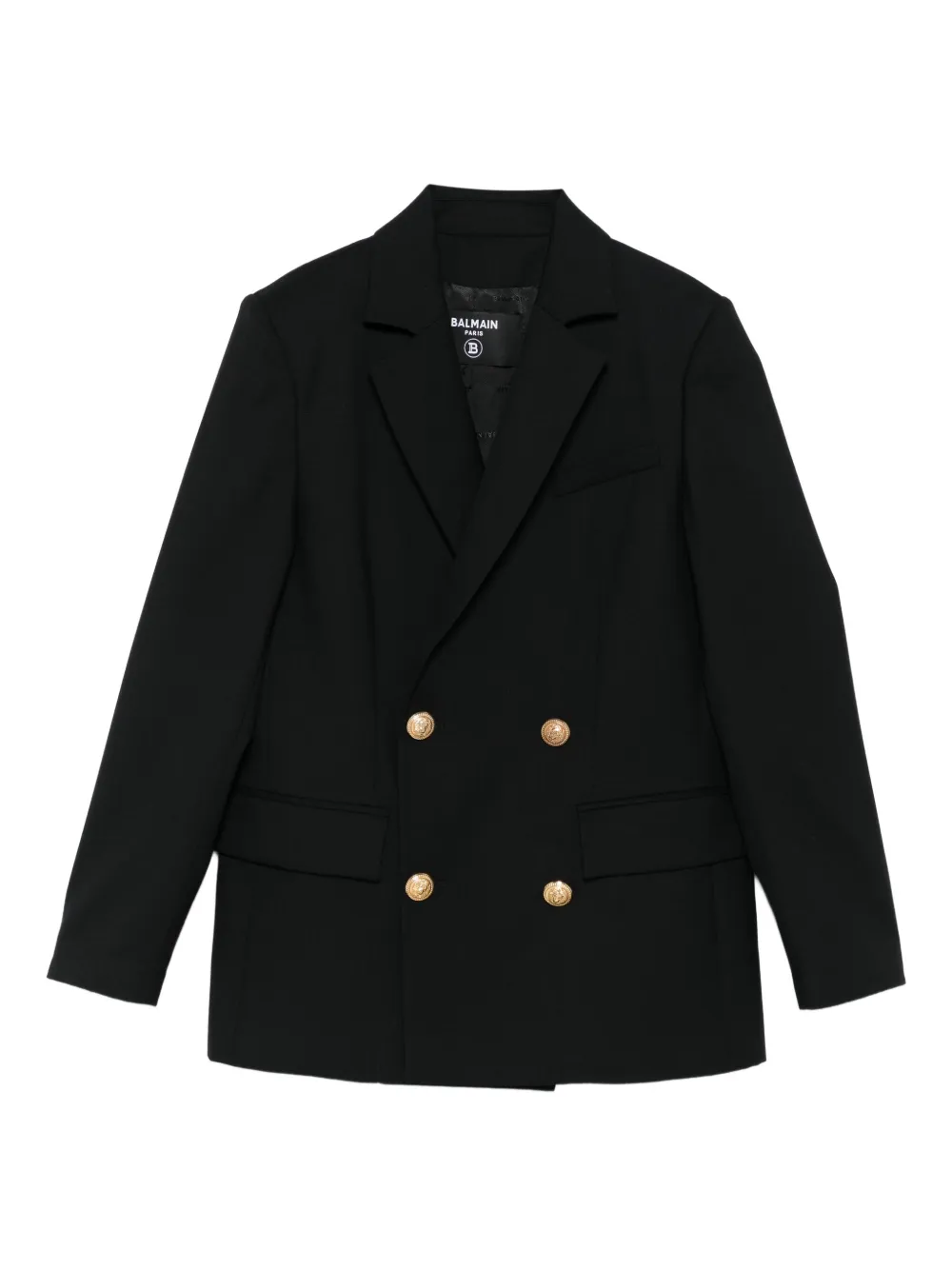 Balmain Kids buttoned double-breasted jacket Zwart