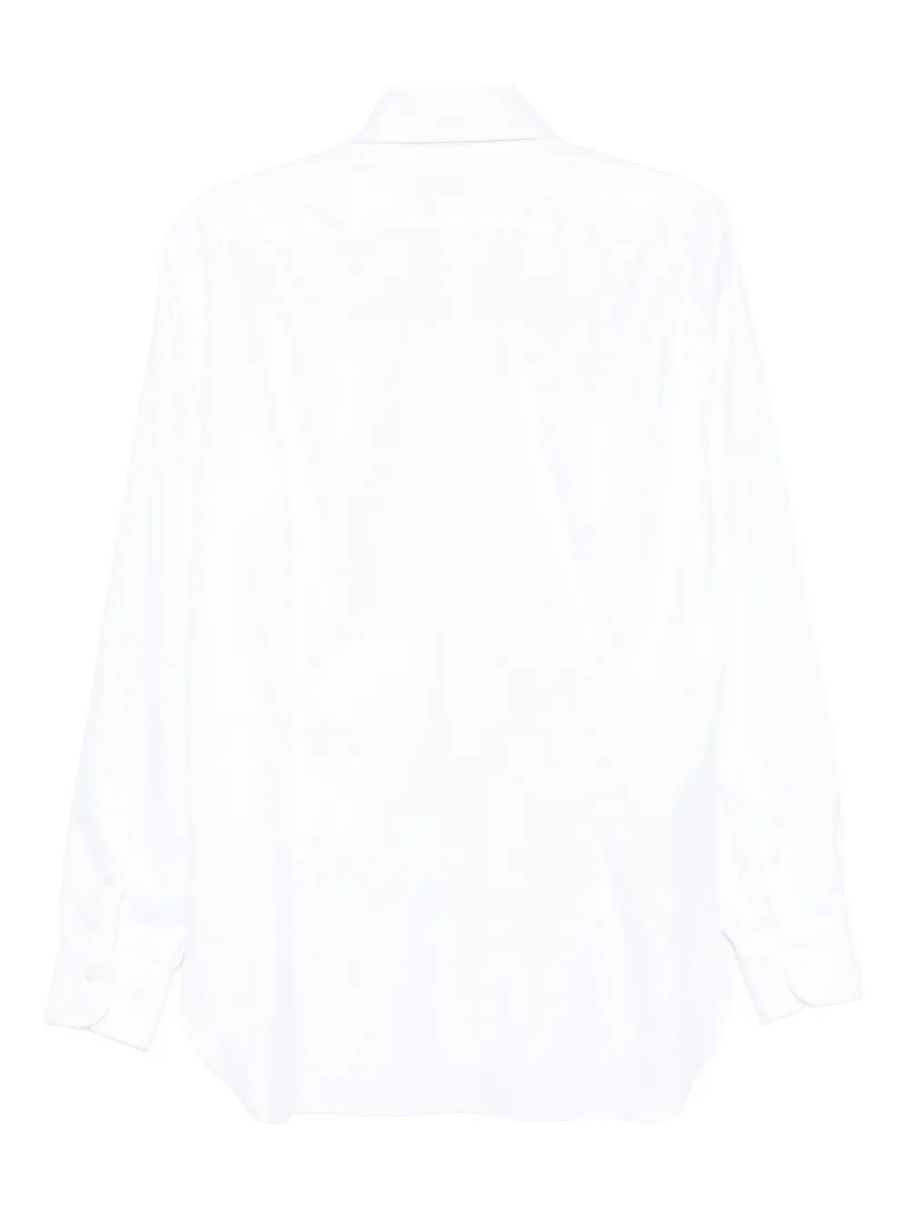 Barba long-sleeve cotton shirt Wit