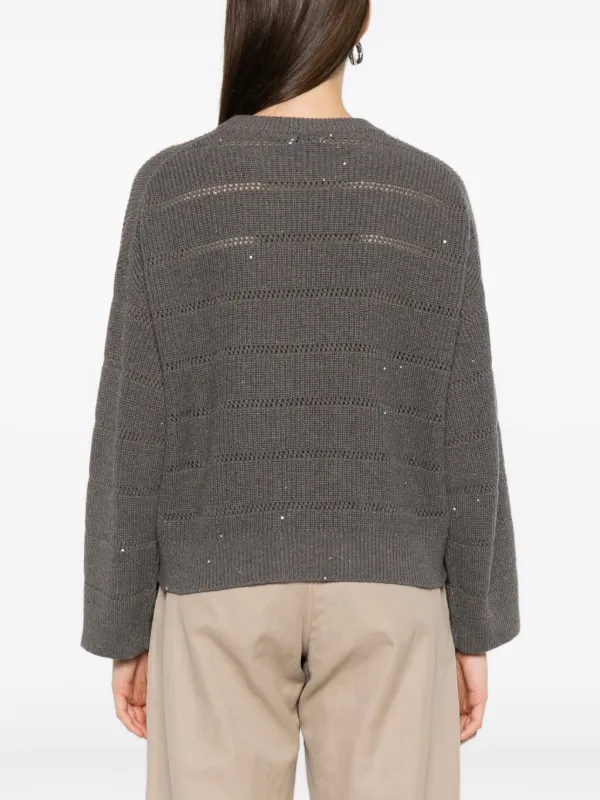 Brunello Cucinelli スパンコール セーター | グレー | FARFETCH JP
