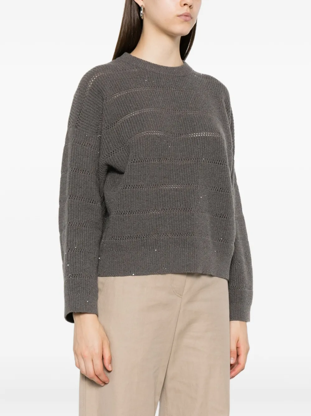 Brunello Cucinelli Sequin-embellished Knit Sweater