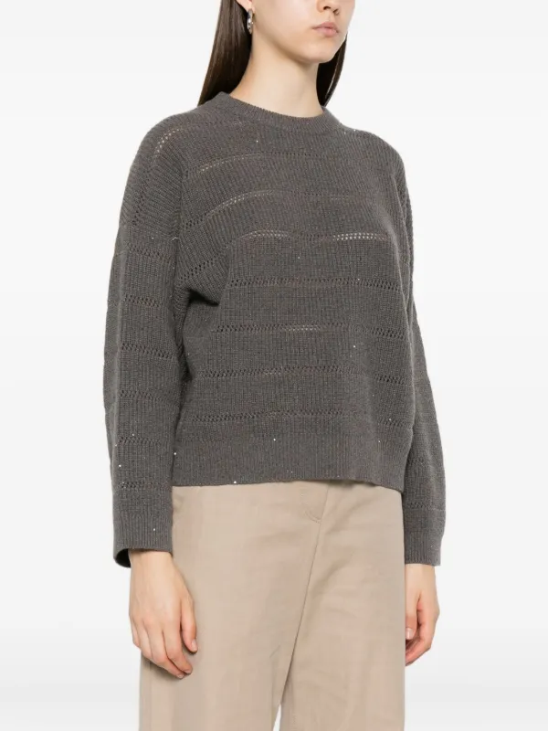 Brunello Cucinelli スパンコール セーター | グレー | FARFETCH JP