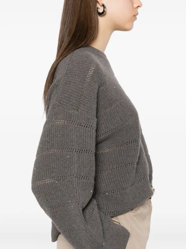 Brunello Cucinelli スパンコール セーター | グレー | FARFETCH JP Brunello Cucinelli スパンコール セーター | グレー | FARFETCH JP