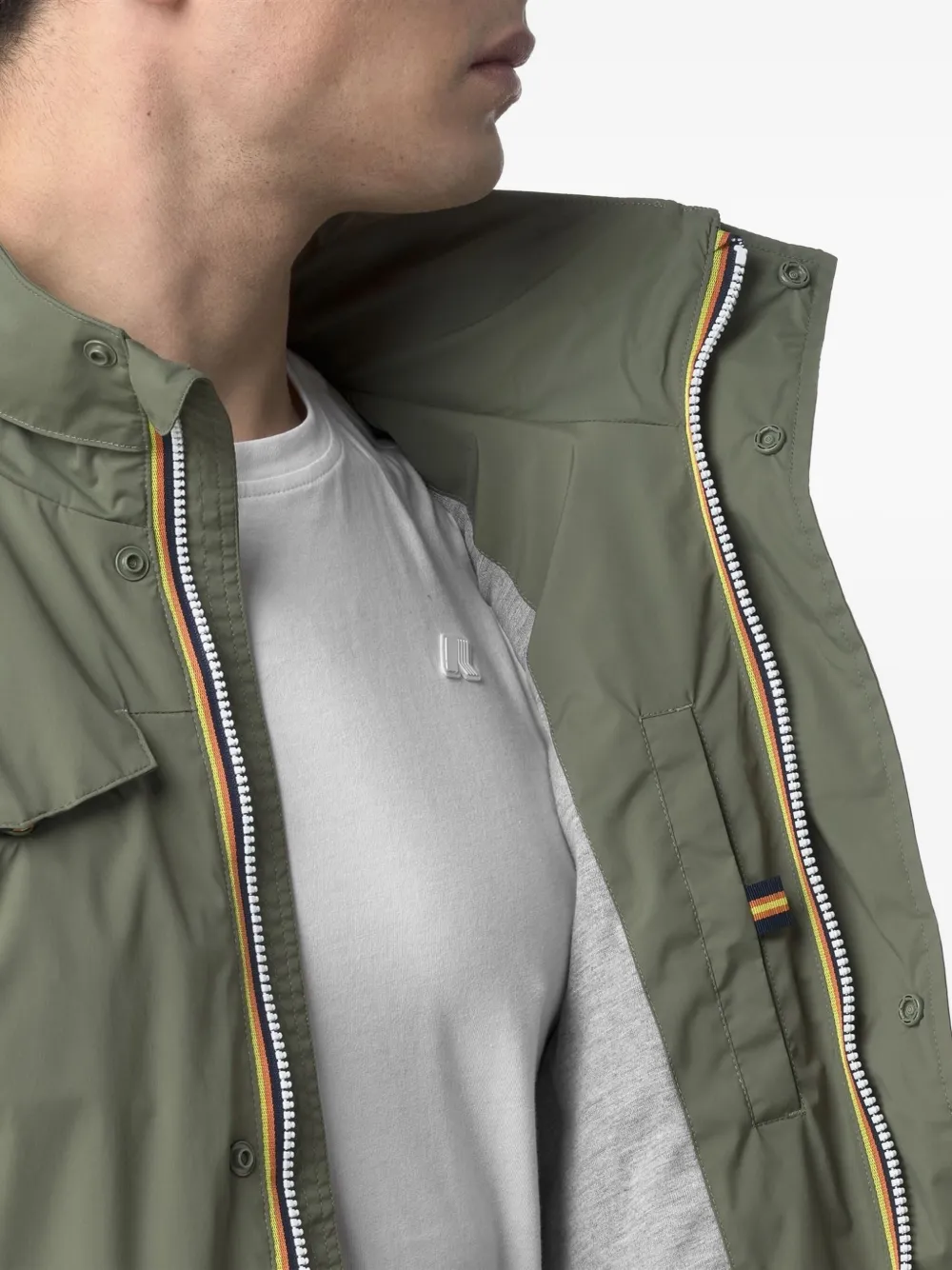 K-way Manuel Multi-pocket Jacket In Green