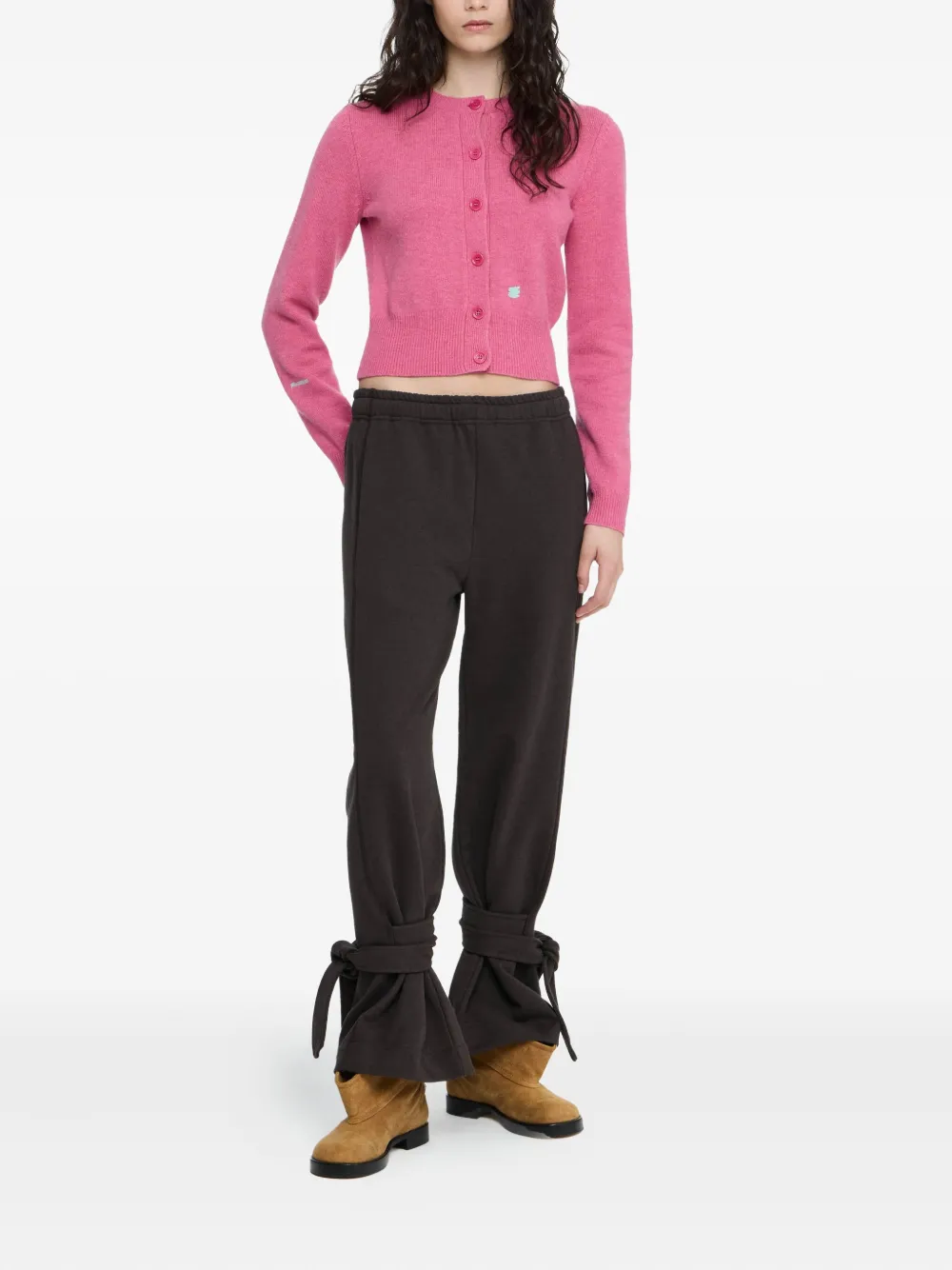 JW Anderson Vest met geborduurd logo Roze