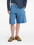 JW Anderson Twisted Workwear anchor-patch denim shorts - Blue