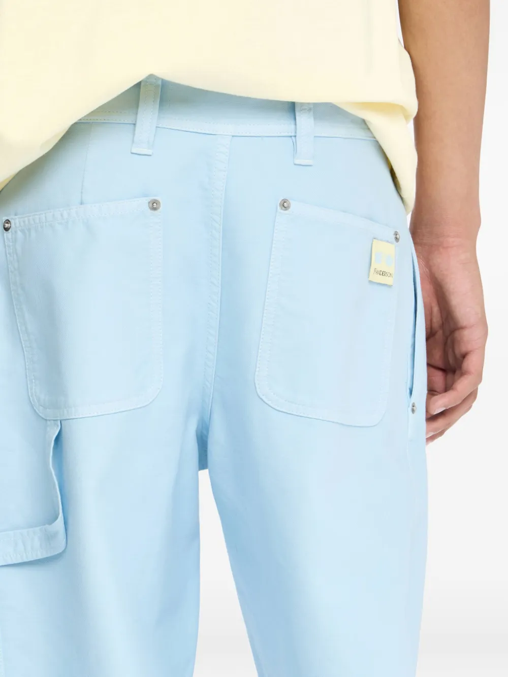 JW Anderson Broek met gedraaide zoom Blauw