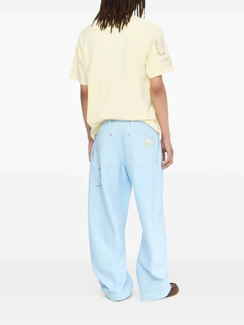 JW Anderson Broek met gedraaide zoom Blauw