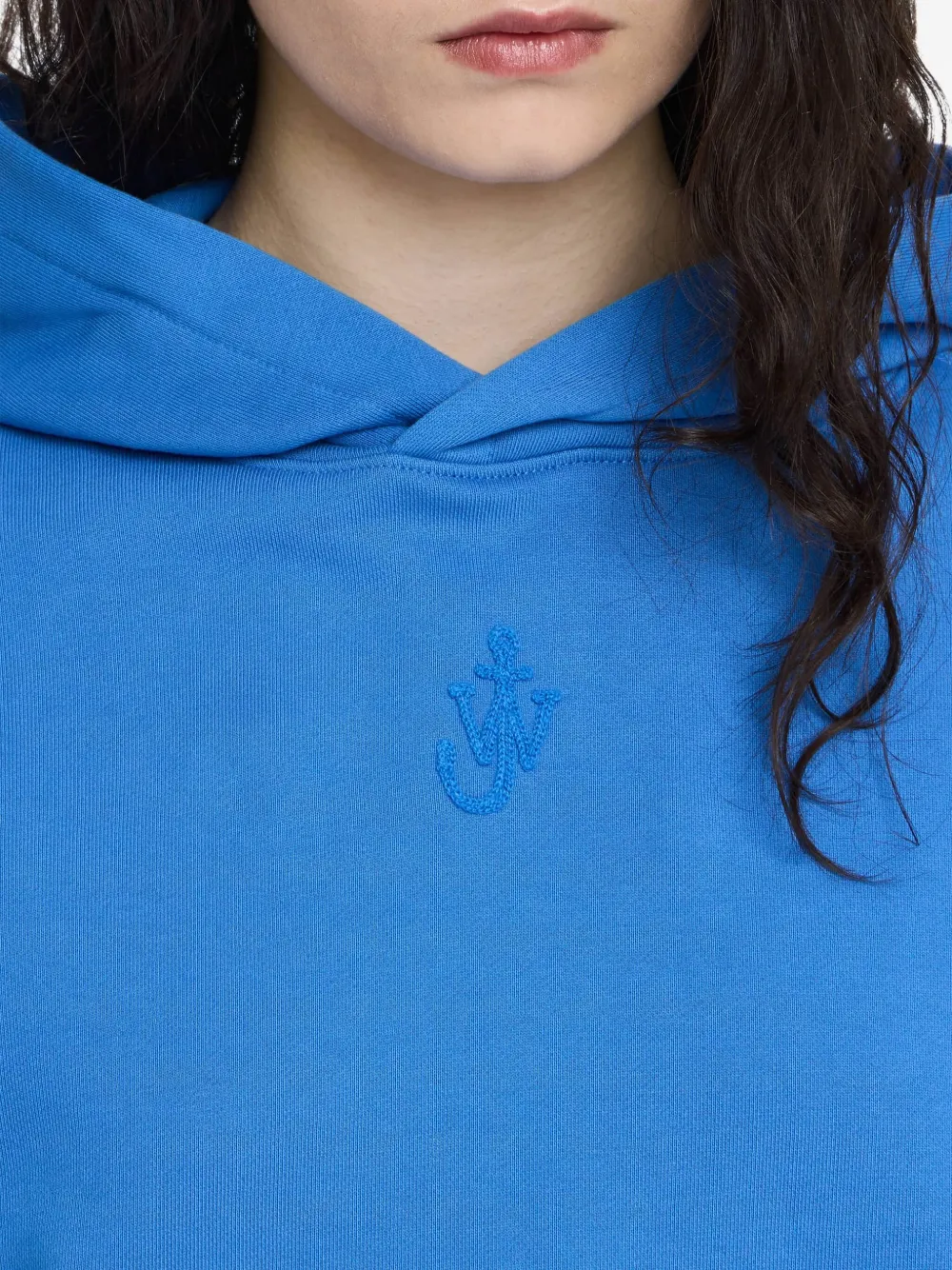 JW Anderson Hoodie met geborduurd logo Blauw