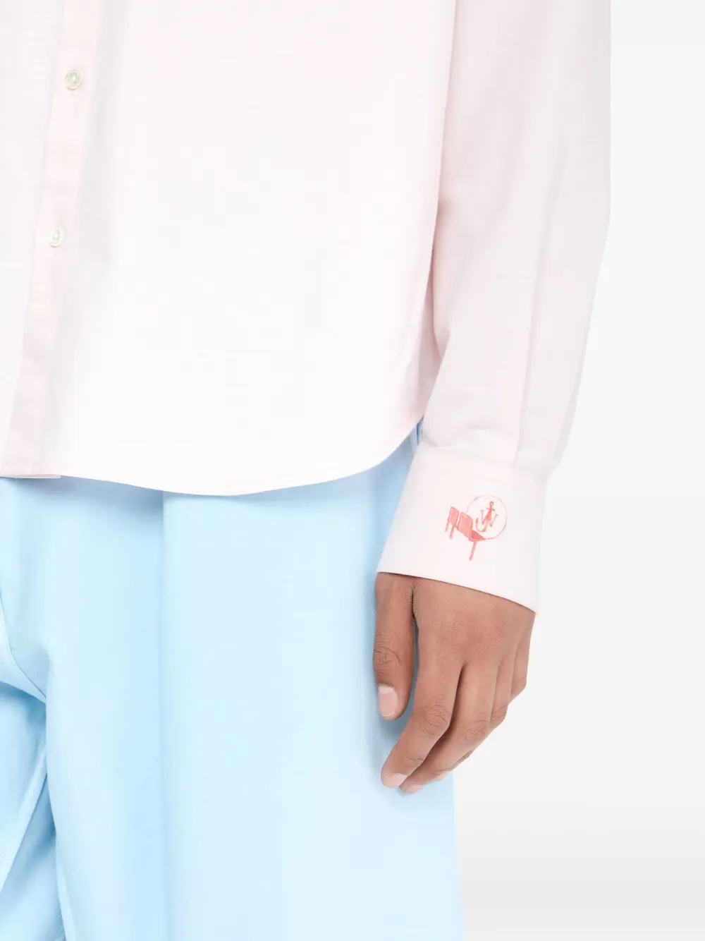 JW Anderson Katoenen overhemd met zakprint Roze