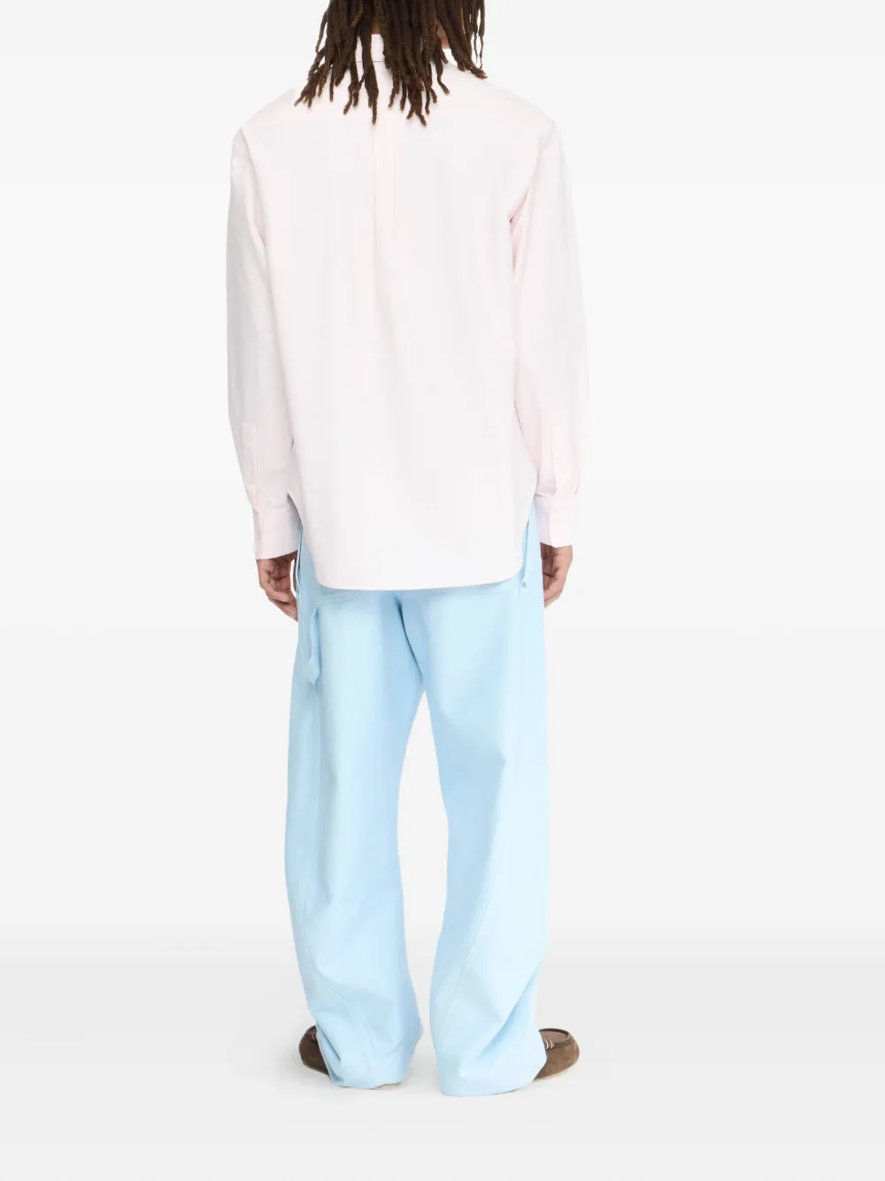 JW Anderson Katoenen overhemd met zakprint Roze