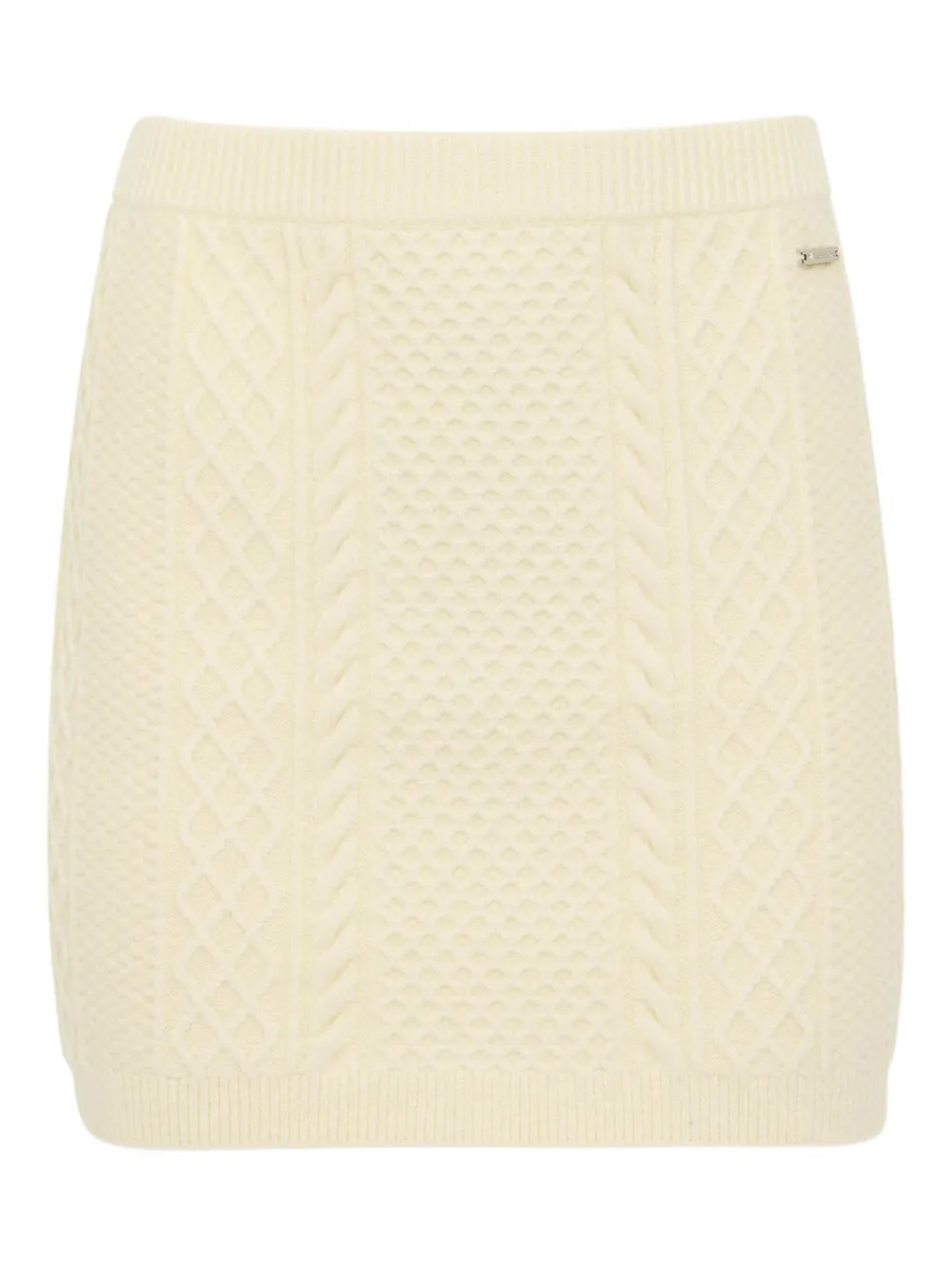 JW Anderson Kabelgebreide mini-rok Beige