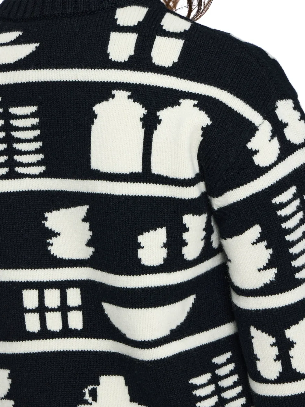 JW Anderson Trui met ronde hals en patroon Zwart