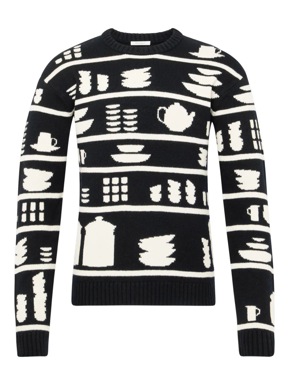 JW Anderson Trui met ronde hals en patroon Zwart