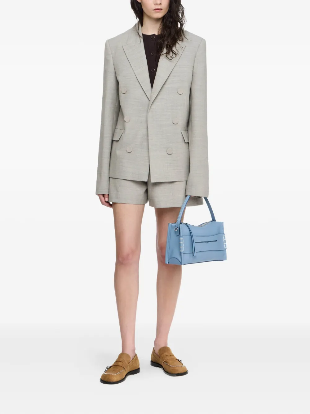 JW Anderson Wollen blazer met dubbele rij knopen Grijs