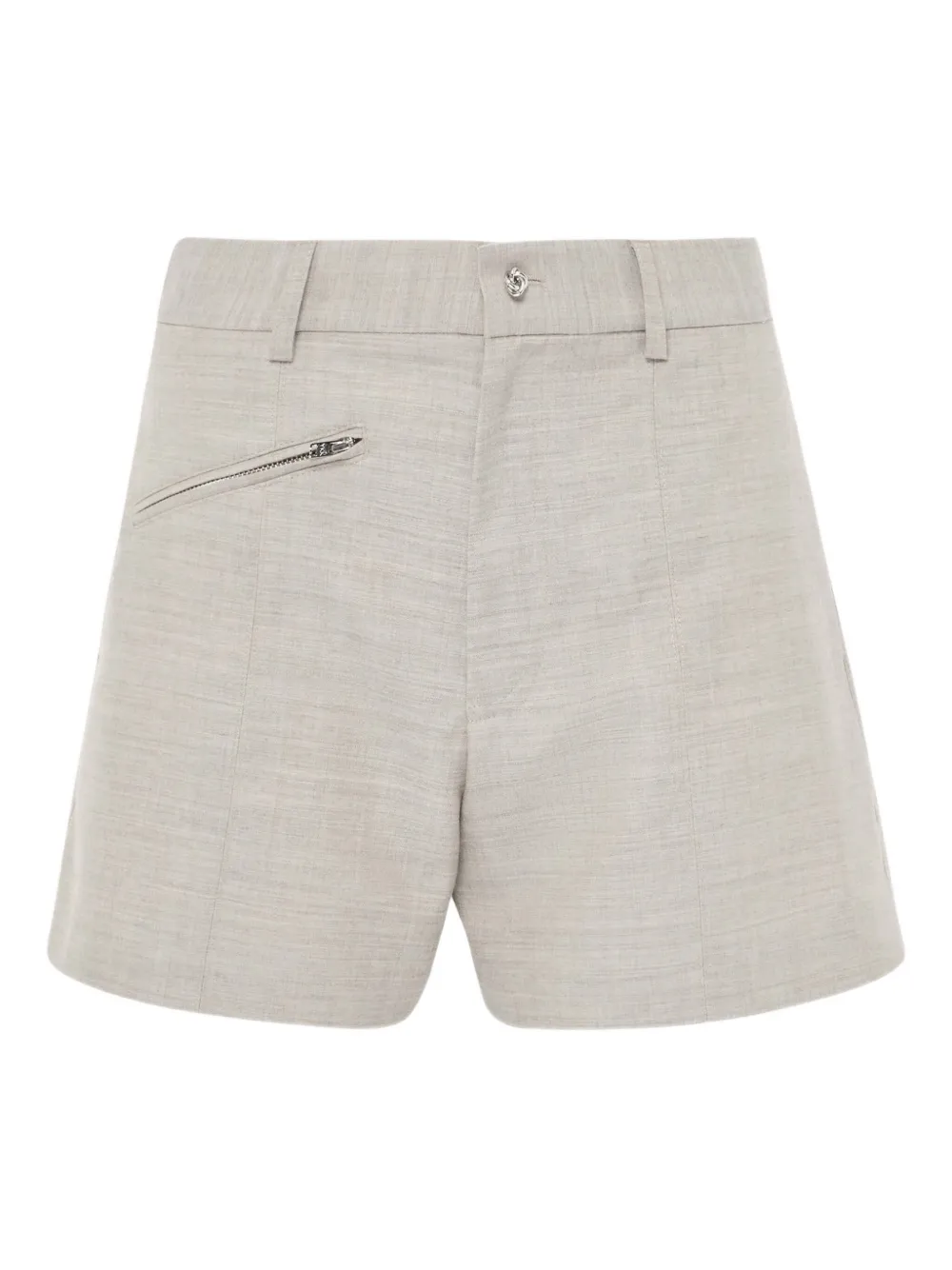 Jw Anderson Zip-pocket Tailored Shorts In Gold
