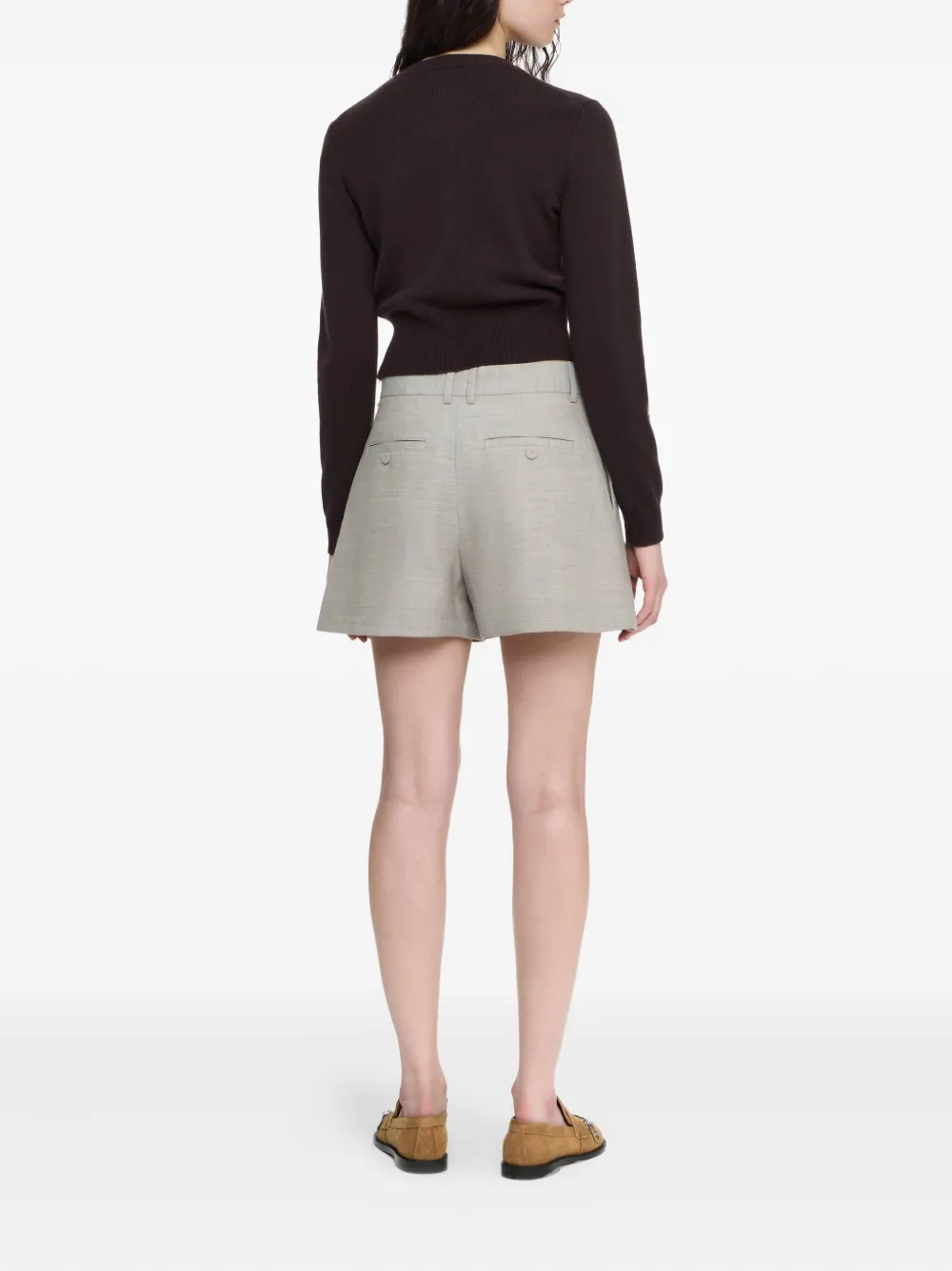 Jw Anderson Zip-pocket Tailored Shorts In Gold