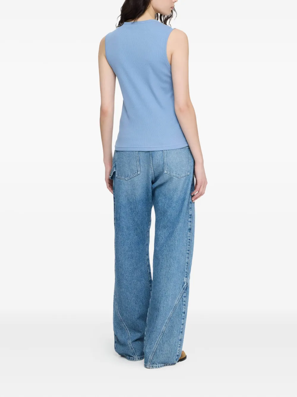 JW Anderson Tanktop met geborduurd logo Blauw