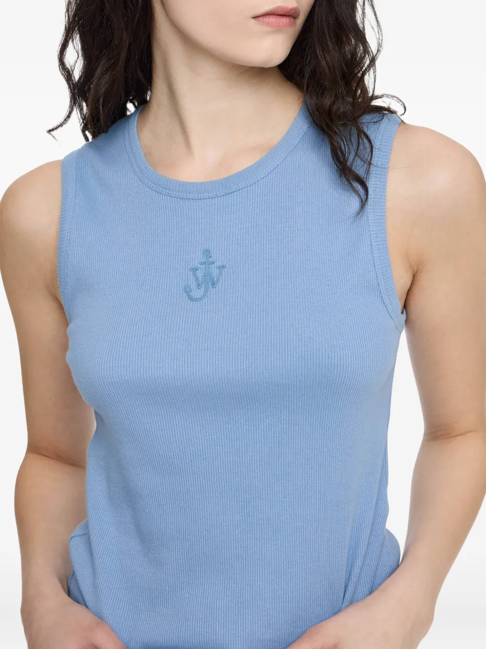 JW Anderson Tanktop met geborduurd logo Blauw