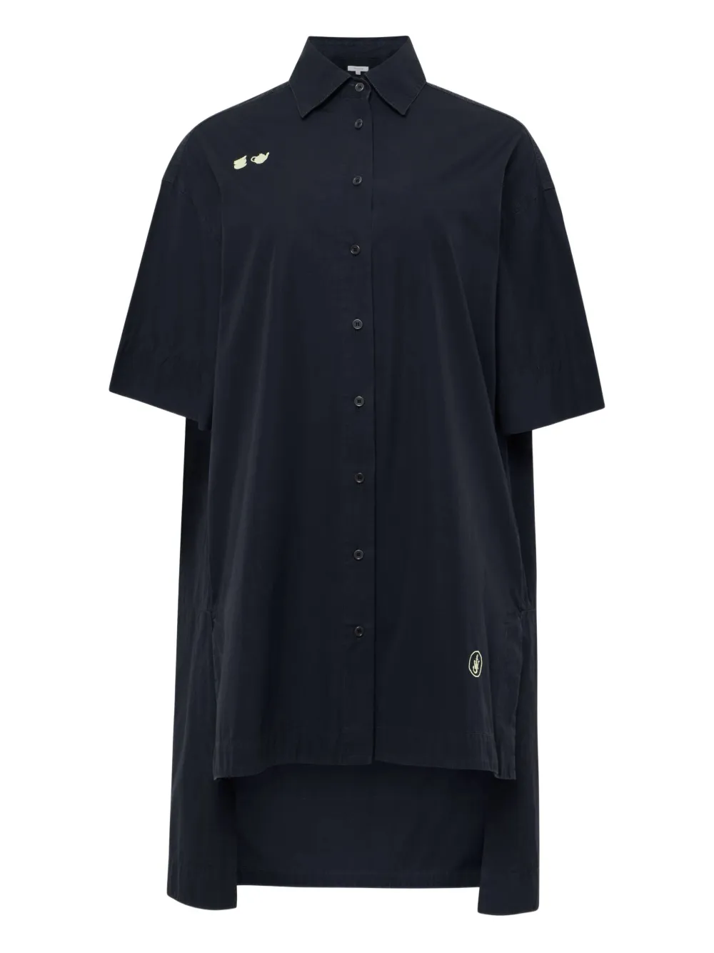 JW Anderson Jurk met korte mouwen en zak Zwart