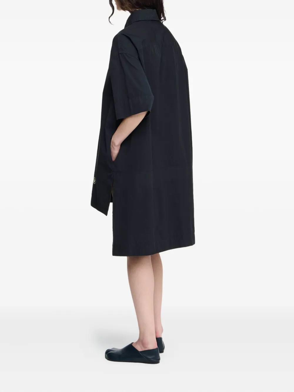 JW Anderson Jurk met korte mouwen en zak Zwart