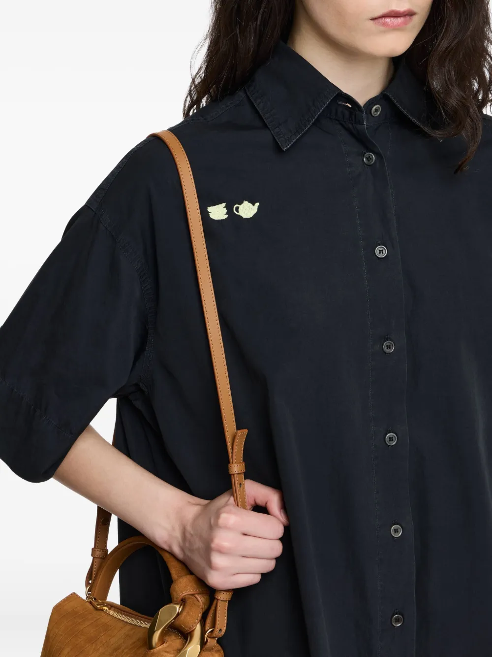 JW Anderson Jurk met korte mouwen en zak Zwart