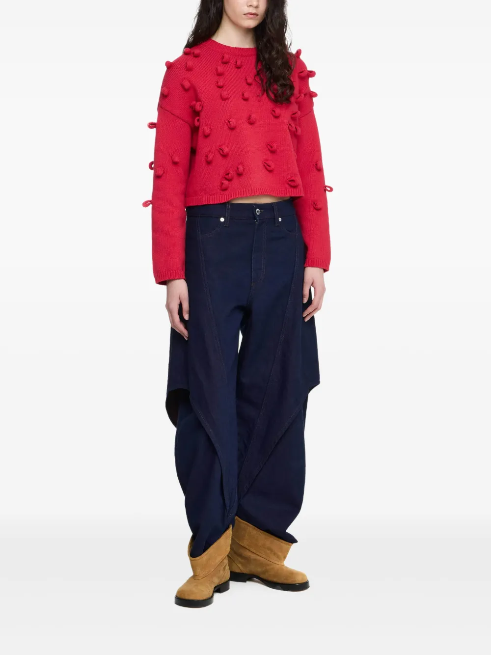 JW Anderson cropped loop jumper | Knitted Sweaters | Image 2