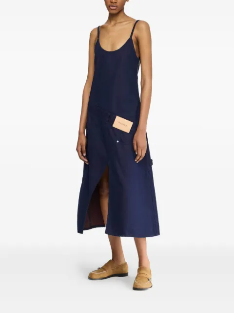 JW Anderson Midikleid mit Jeanseinsätzen